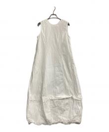 ne quittez pas（ヌキテパ）の古着「Cotton Organza & Poplin Sleeveless Balloon Dress」｜ホワイト