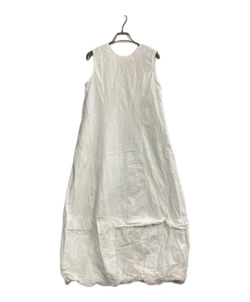 ne quittez pas（ヌキテパ）ne quittez pas (ヌキテパ) Cotton Organza & Poplin Sleeveless Balloon Dress ホワイト サイズ:Sの古着・服飾アイテム