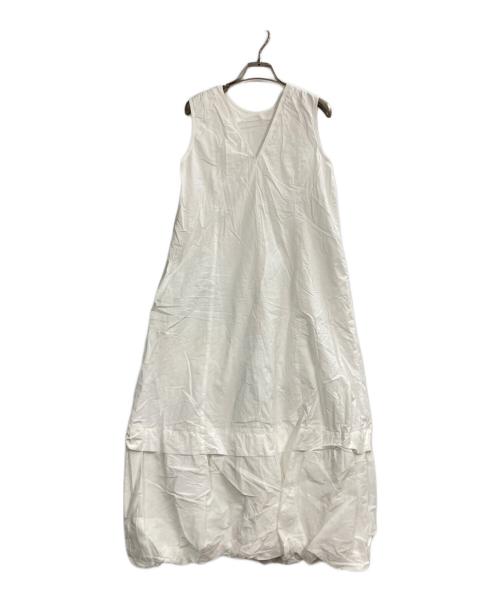 ne quittez pas（ヌキテパ）ne quittez pas (ヌキテパ) Cotton Organza & Poplin Sleeveless Balloon Dress ホワイト サイズ:Sの古着・服飾アイテム