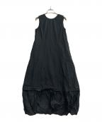 ne quittez pasヌキテパ）の古着「Cotton Organza & Poplin Sleeveless Balloon Dress」｜ブラック