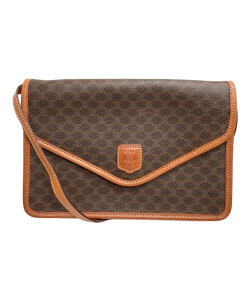 CELINE（セリーヌ）CELINE (セリーヌ) マカダムショルダーバッグ ベージュの古着・服飾アイテム