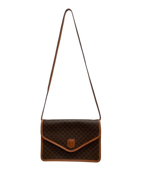 CELINE（セリーヌ）CELINE (セリーヌ) マカダムショルダーバッグ ベージュの古着・服飾アイテム