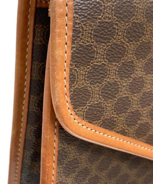 CELINE（セリーヌ）CELINE (セリーヌ) マカダムショルダーバッグ ベージュの古着・服飾アイテム