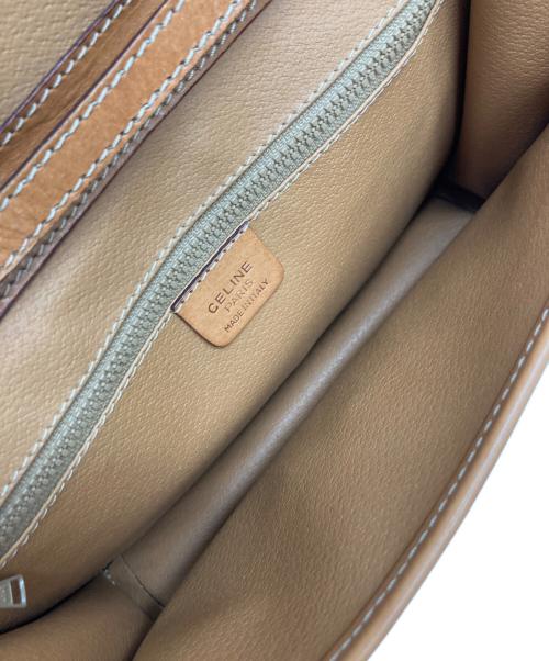 CELINE（セリーヌ）CELINE (セリーヌ) マカダムショルダーバッグ ベージュの古着・服飾アイテム