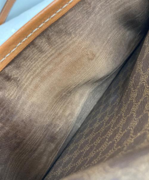 CELINE（セリーヌ）CELINE (セリーヌ) マカダムショルダーバッグ ベージュの古着・服飾アイテム