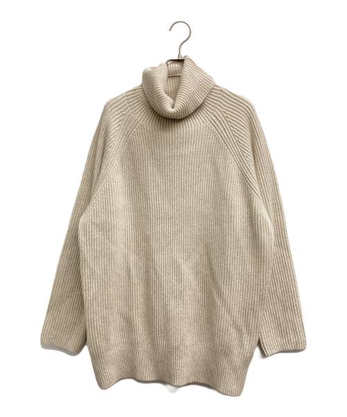 GALERIE VIE（ギャルリーヴィー）GALERIE VIE (ギャルリーヴィー) ファインウールハイネックニット ベージュ サイズ:Sの古着・服飾アイテム