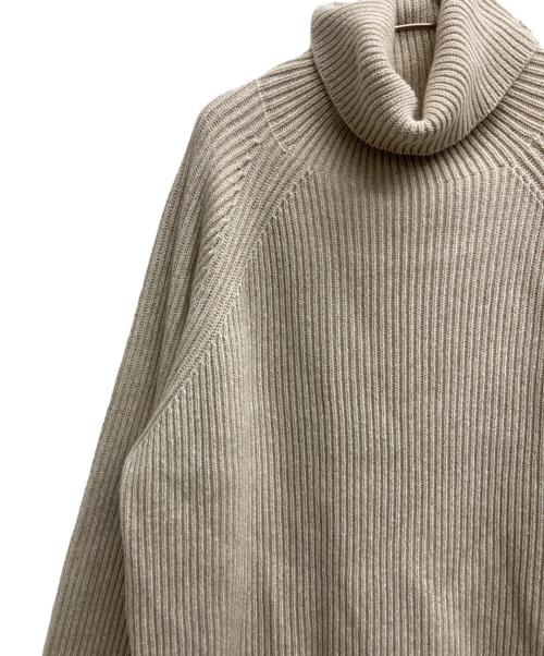 GALERIE VIE（ギャルリーヴィー）GALERIE VIE (ギャルリーヴィー) ファインウールハイネックニット ベージュ サイズ:Sの古着・服飾アイテム