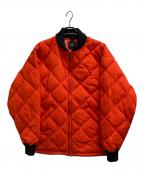 BEAMSビームス）の古着「キルティングダウンジャケット」｜オレンジ