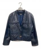 LOEWEロエベ）の古着「ナッパレザージャケット」｜ネイビー