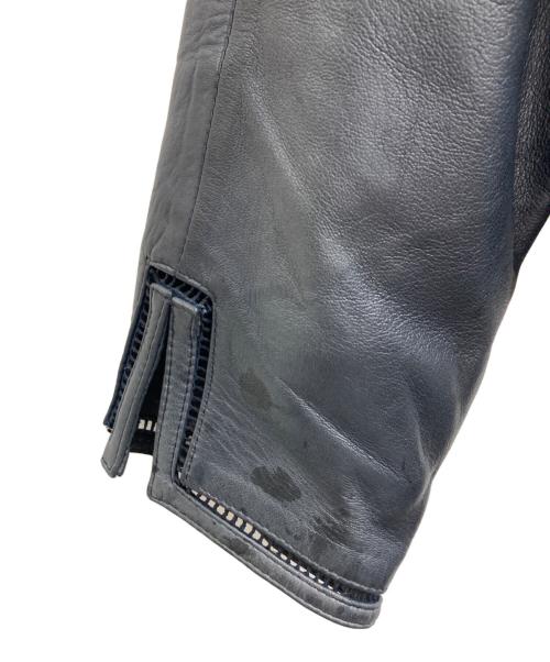 LOEWE（ロエベ）LOEWE (ロエベ) ナッパレザージャケット ネイビー サイズ:４２の古着・服飾アイテム