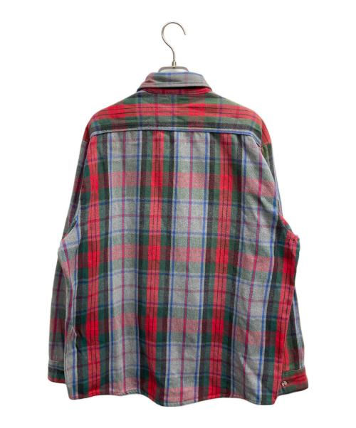 FREE COUNTRY（フリーカントリ）FREE COUNTRY (フリーカントリ) ネルシャツ グレー×グリーン×レッド サイズ:Lの古着・服飾アイテム