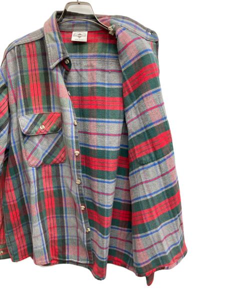 FREE COUNTRY（フリーカントリ）FREE COUNTRY (フリーカントリ) ネルシャツ グレー×グリーン×レッド サイズ:Lの古着・服飾アイテム