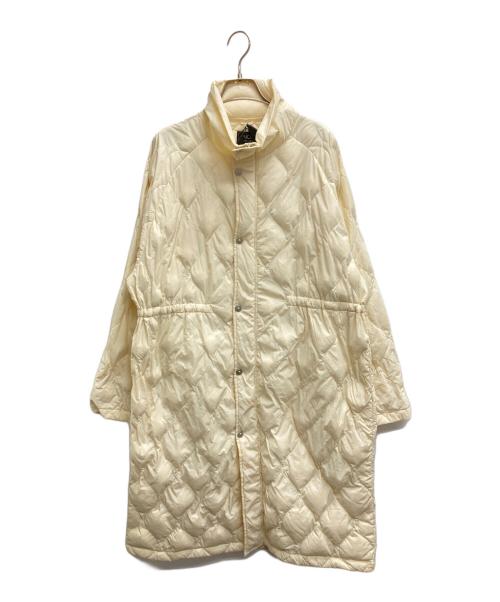 TAION（タイオン）TAION (タイオン) FREAK'S STORE (フリークストア) 別注 キルト スタンドカラー ロング ダウン アイボリー サイズ:ONEの古着・服飾アイテム