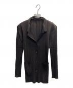 PLEATS PLEASEプリーツプリーズ）の古着「プリーツジャケット」｜ブラウン