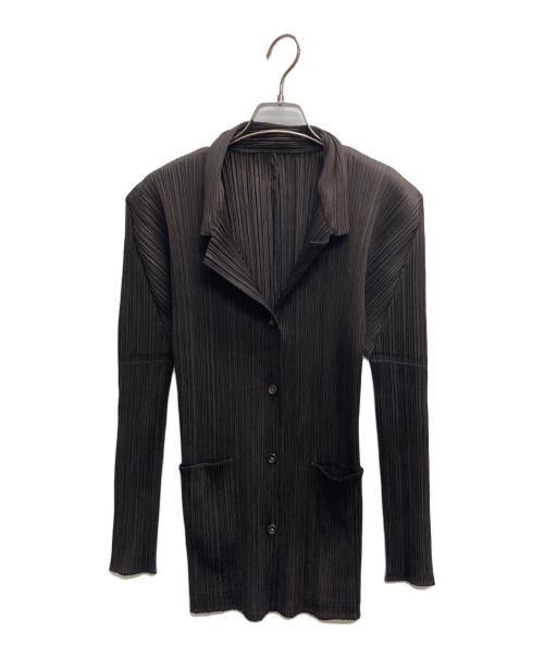 PLEATS PLEASE（プリーツプリーズ）PLEATS PLEASE (プリーツプリーズ) プリーツジャケット ブラウン サイズ:3の古着・服飾アイテム