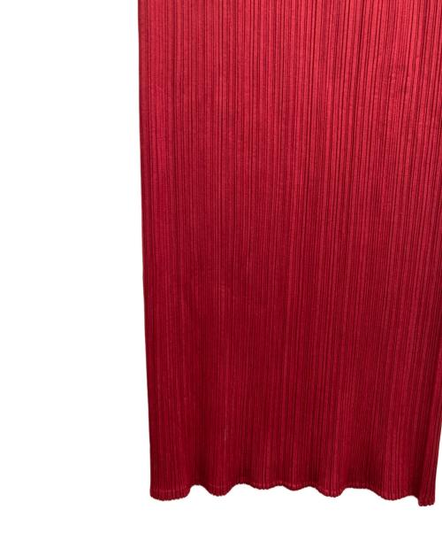 PLEATS PLEASE（プリーツプリーズ）PLEATS PLEASE (プリーツプリーズ) プリーツロングスカート レッド サイズ:2の古着・服飾アイテム