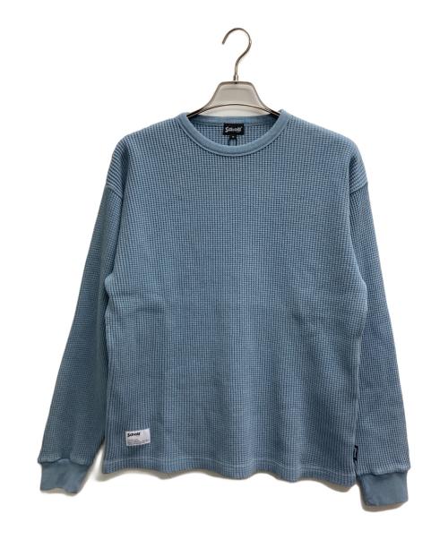 Schott（ショット）Schott (ショット) THERMAL PIGMENT OD T-SHIRT ブルー サイズ:M 未使用品の古着・服飾アイテム