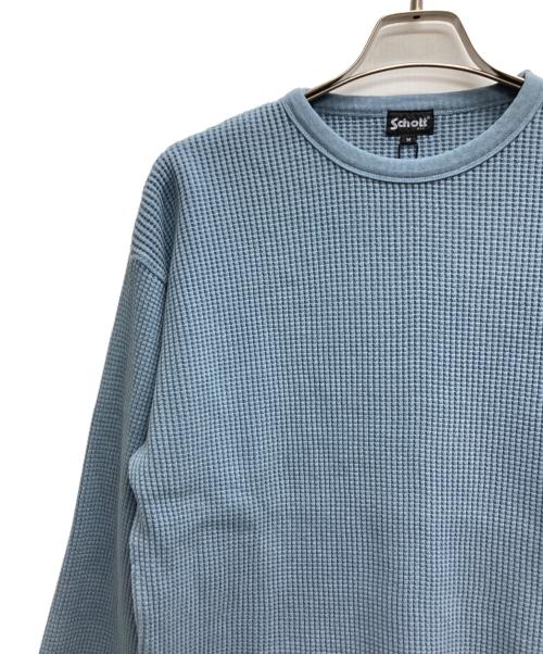 Schott（ショット）Schott (ショット) THERMAL PIGMENT OD T-SHIRT ブルー サイズ:M 未使用品の古着・服飾アイテム