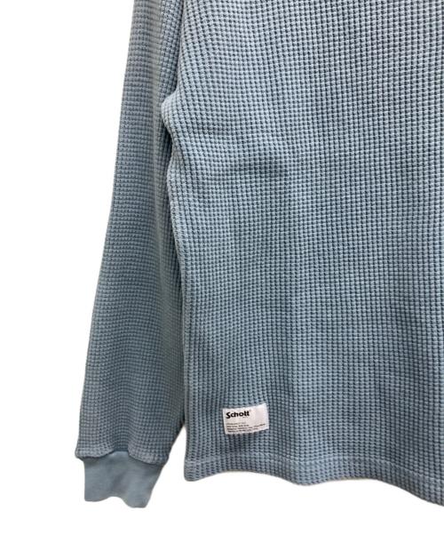 Schott（ショット）Schott (ショット) THERMAL PIGMENT OD T-SHIRT ブルー サイズ:M 未使用品の古着・服飾アイテム