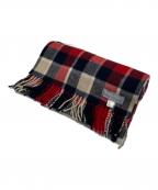 JOSHUA ELLISジョシュア エリス）の古着「カシミヤストール」｜ベージュ×レッド