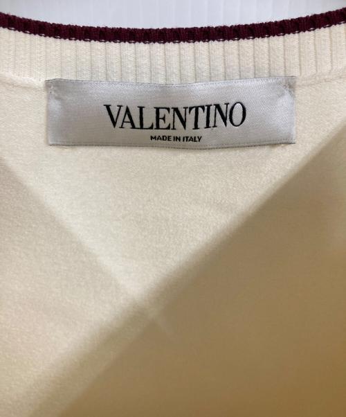 VALENTINO（ヴァレンティノ）VALENTINO (ヴァレンティノ) 半袖ニット ホワイト サイズ:Ｍの古着・服飾アイテム