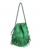 J&M DAVIDSONジェイ＆エム デヴィッドソン）の古着「カーニバル フリンジ 巾着バッグ」｜黄緑