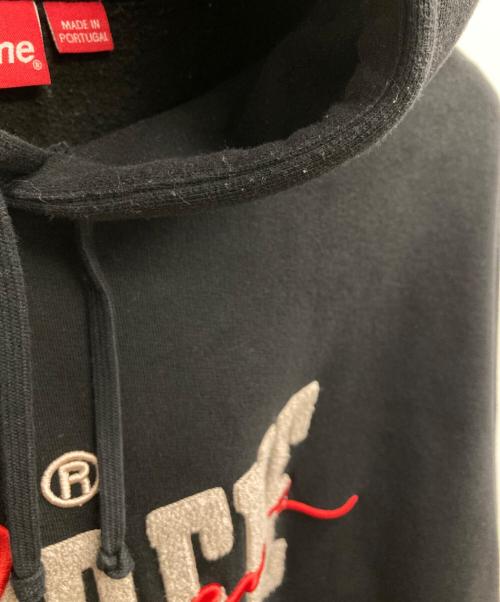 SUPREME（シュプリーム）SUPREME (シュプリーム) Embroidered Chenille Hooded ブラック サイズ:XLの古着・服飾アイテム