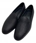 a.testoniアテストーニ）の古着「編み込みシューズ」｜ブラック