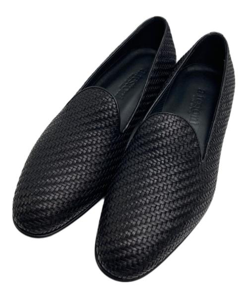 a.testoni（アテストーニ）a.testoni (アテストーニ) 編み込みシューズ ブラック サイズ:7 未使用品の古着・服飾アイテム