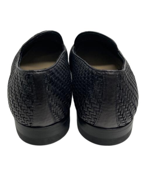 a.testoni（アテストーニ）a.testoni (アテストーニ) 編み込みシューズ ブラック サイズ:7 未使用品の古着・服飾アイテム