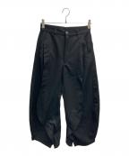 Knuth Marfクヌースマーフ）の古着「slit deformed pants/ スリット ディフォームド パンツ」｜ブラック