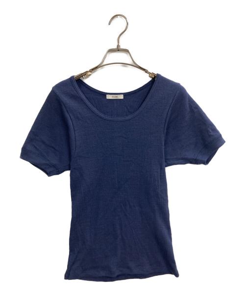 CLANE（クラネ）CLANE (クラネ) SCOOP LINE RIB TOPS ネイビー サイズ:2の古着・服飾アイテム