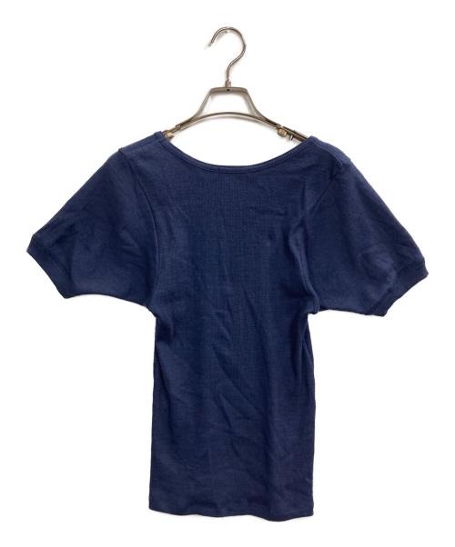 CLANE（クラネ）CLANE (クラネ) SCOOP LINE RIB TOPS ネイビー サイズ:2の古着・服飾アイテム