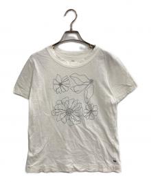 45R（フォーティファイブ・アール）の古着「フラワーモチーフTシャツ」｜ホワイト