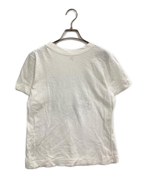 45R（フォーティファイブ・アール）45R (フォーティファイブ・アール) フラワーモチーフTシャツ ホワイト サイズ:2の古着・服飾アイテム