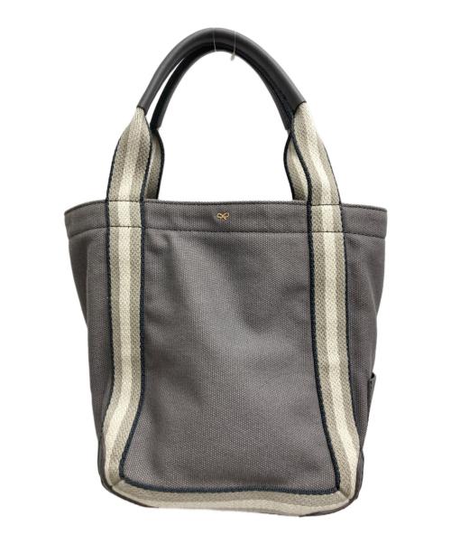 ANYA HINDMARCH（アニヤ・ハインドマーチ）ANYA HINDMARCH (アニヤハインドマーチ) ポントトート グレーの古着・服飾アイテム