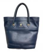 A.D.M.J.エーディーエムジェイ）の古着「レザーハンドバッグ」｜ネイビー