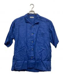 CAHLUMN（カウラム）の古着「Linen Open Collar Shirt」｜ネイビー