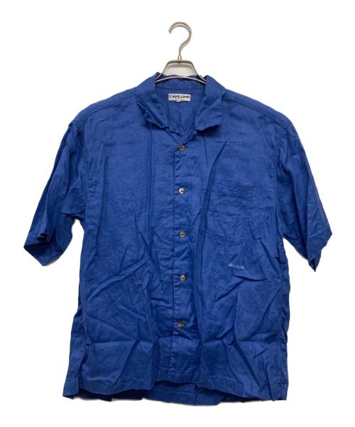 CAHLUMN（カウラム）CAHLUMN (カウラム) Linen Open Collar Shirt ネイビー サイズ:XLの古着・服飾アイテム