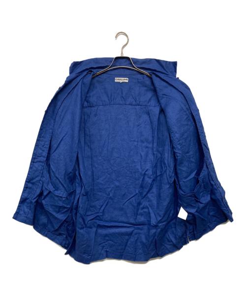 CAHLUMN（カウラム）CAHLUMN (カウラム) Linen Open Collar Shirt ネイビー サイズ:XLの古着・服飾アイテム