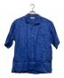 CAHLUMN（カウラム）の古着「Linen Open Collar Shirt」｜ネイビー