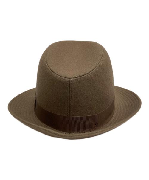 BORSALINO（ボルサリーノ）BORSALINO (ボルサリーノ) 中折れハット ブラウン サイズ:XLの古着・服飾アイテム