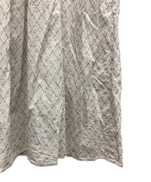 ne quittez pas（ヌキテパ）ne quittez pas (ヌキテパ) Dia Check Print Embroidery Dress ホワイト×ブルー サイズ:Mの古着・服飾アイテム