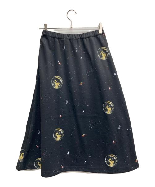 Marble SUD（マーブルシュッド）Marble SUD (マーブルシュッド) Universal Dot宇宙柄フレアスカート ブラック サイズ:Freeの古着・服飾アイテム