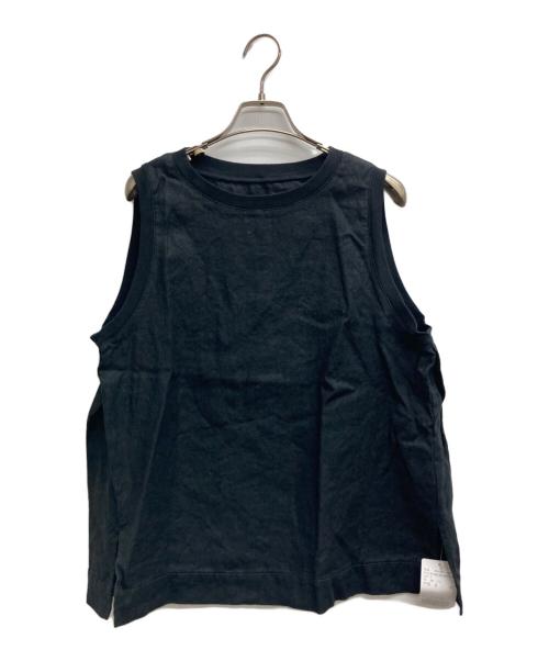 journal standard luxe（ジャーナルスタンダード ラックス）JOURNAL STANDARD LUXE (ジャーナルスタンダード ラックス) フレンチリネンツイル ノースリーブブラウス ブラック サイズ:F 未使用品の古着・服飾アイテム