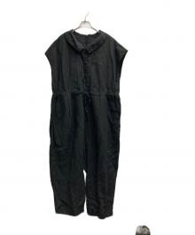 nest Robe（ネストローブ）の古着「リネン衿付きサロペット」｜ブラック