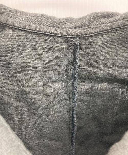 nest Robe（ネストローブ）nest Robe (ネストローブ) リネン衿付きサロペット ブラック サイズ:Fの古着・服飾アイテム