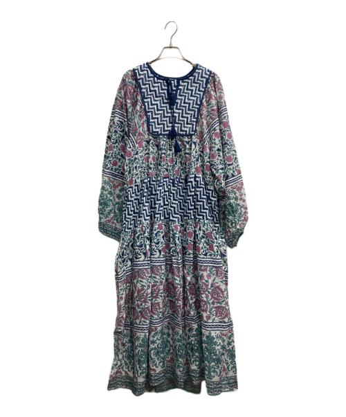 SLOBE IENA（スローブ イエナ）SLOBE IENA (スローブ イエナ) インドパネルティアードワンピース ブルー サイズ:F 未使用品の古着・服飾アイテム