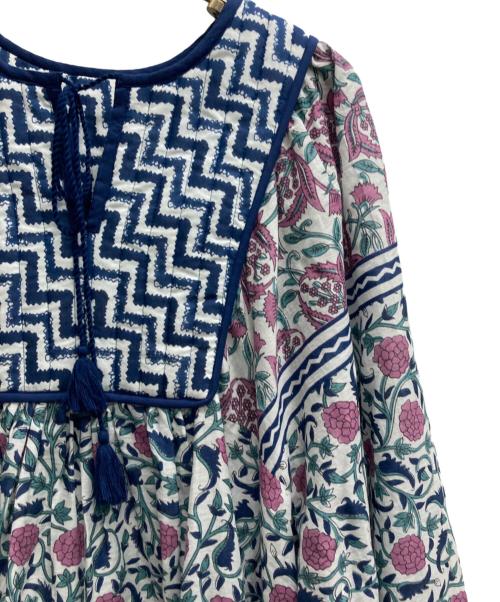 SLOBE IENA（スローブ イエナ）SLOBE IENA (スローブ イエナ) インドパネルティアードワンピース ブルー サイズ:F 未使用品の古着・服飾アイテム