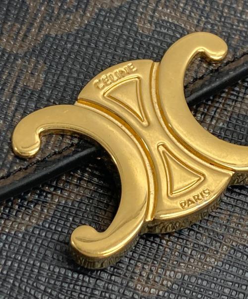 CELINE（セリーヌ）CELINE (セリーヌ) スモールフラップウォレット トリオンフ タンの古着・服飾アイテム